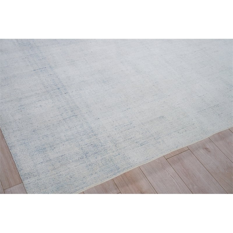 Poliforma Handloomed Polyester Light Blue 10'x14' Area Rug