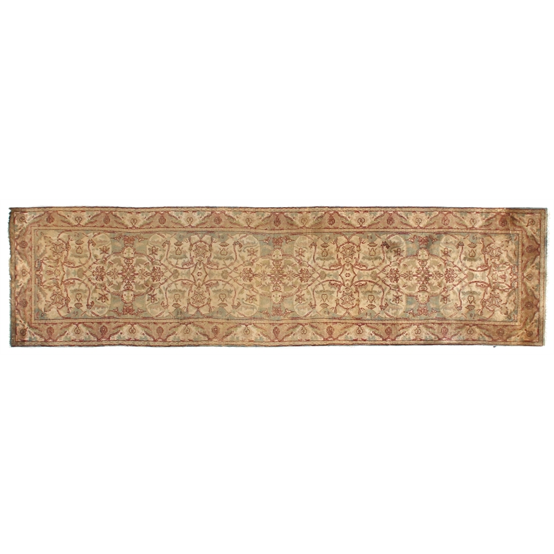 Polonaise Hand-Knotted New Zealand Wool Ivory/Green/Multi 12'x15' Area Rug