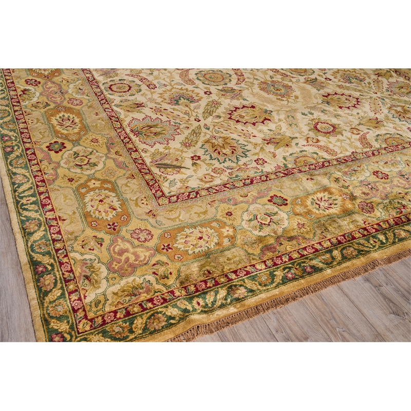 Polonaise Hand-Knotted New Zealand Wool Cream 14'x18' Area Rug