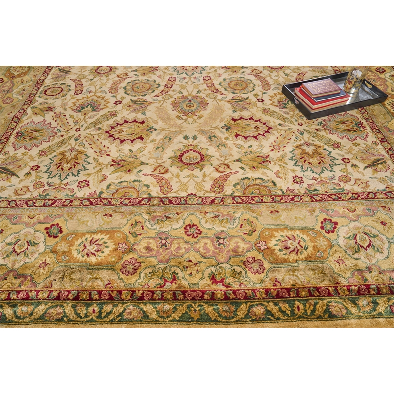 Polonaise Hand-Knotted New Zealand Wool Cream 14'x18' Area Rug
