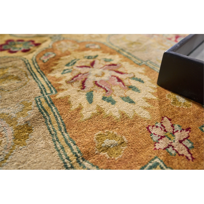 Polonaise Hand-Knotted New Zealand Wool Cream 4'x12' Area Rug