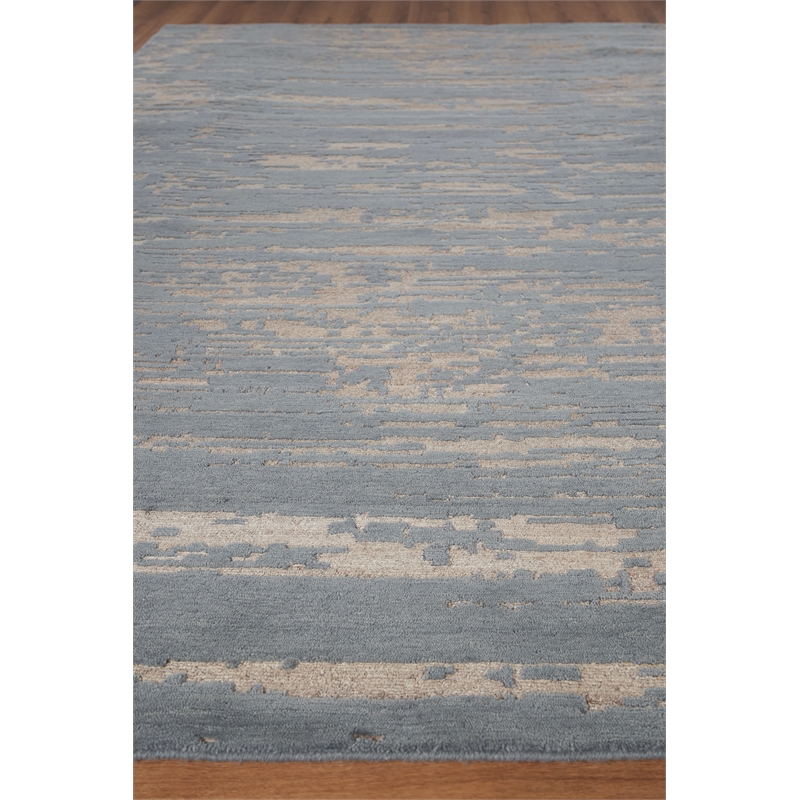 Platinum Hand-Knotted Wool/Nettle Gray/Beige 12'x15' Area Rug