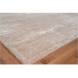 Plush Hand-Knotted Bamboo Silk/Mohair Light Beige 2'x3' Area Rug