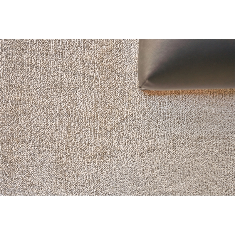 Plush Hand-Knotted Bamboo Silk/Mohair Light Beige 2'x3' Area Rug