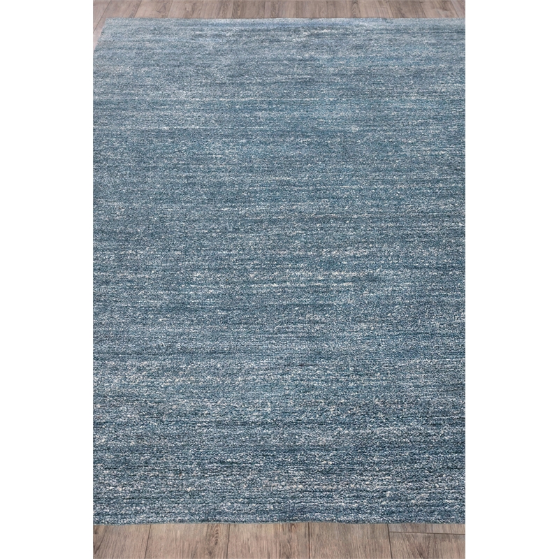 Plush Hand-Knotted Bamboo Silk/Mohair Gray 2'x3' Area Rug