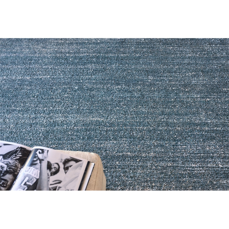 Plush Hand-Knotted Bamboo Silk/Mohair Gray 9'x12' Area Rug