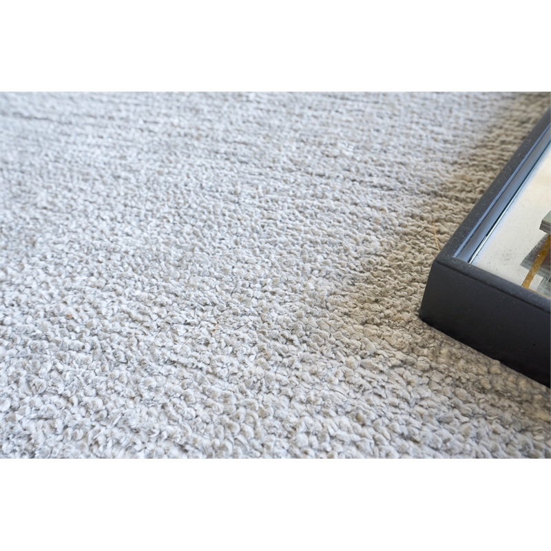 Plush Hand-Knotted Bamboo Silk/Mohair Chrome 2'x3' Area Rug