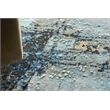 Picasso Hand-Knotted Wool/Silk Blue/Silver/Black 8'x10' Area Rug