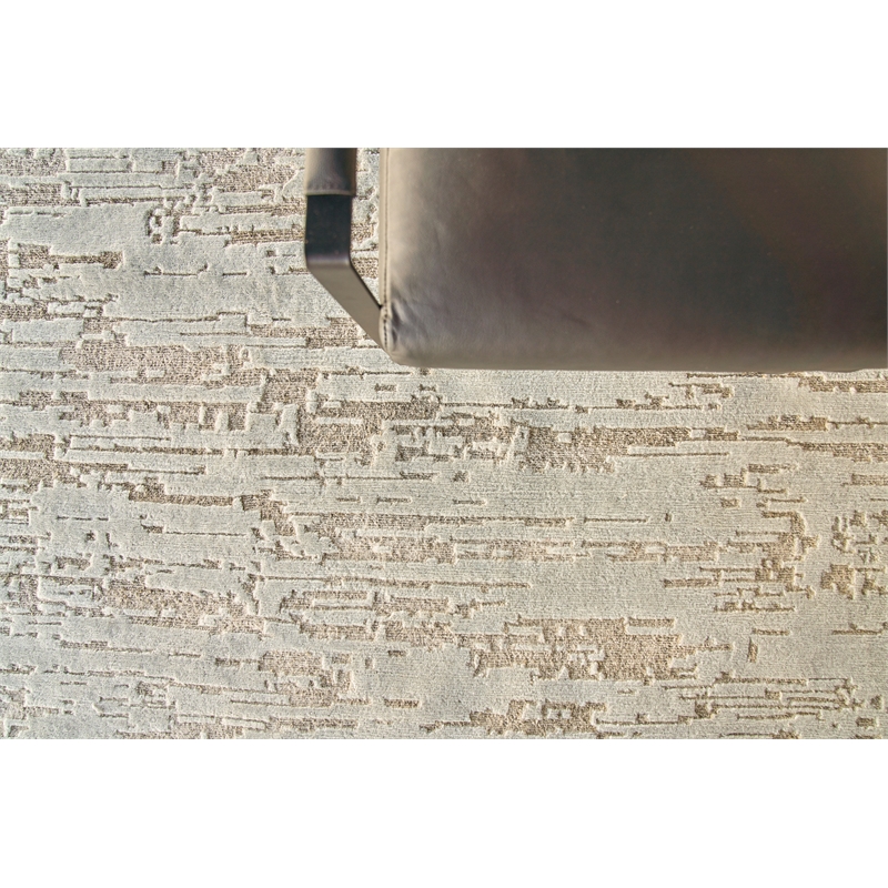Platinum Hand-Knotted Wool/Nettle Silver/Beige 12'x15' Area Rug