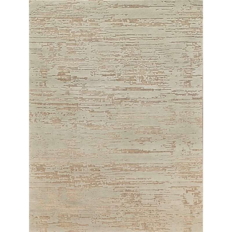 Platinum Hand-Knotted Wool/Nettle Silver/Beige 12'x15' Area Rug