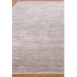 Plush Hand-Knotted Bamboo Silk/Mohair Light Silver 2'x3' Area Rug