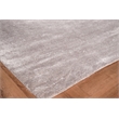 Plush Hand-Knotted Bamboo Silk/Mohair Light Silver 8'x10' Area Rug