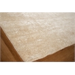 Plush Hand-Knotted Bamboo Silk/Mohair Ivory 8'x10' Area Rug