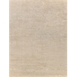 Plush Hand-Knotted Bamboo Silk/Mohair Ivory 9'x12' Area Rug