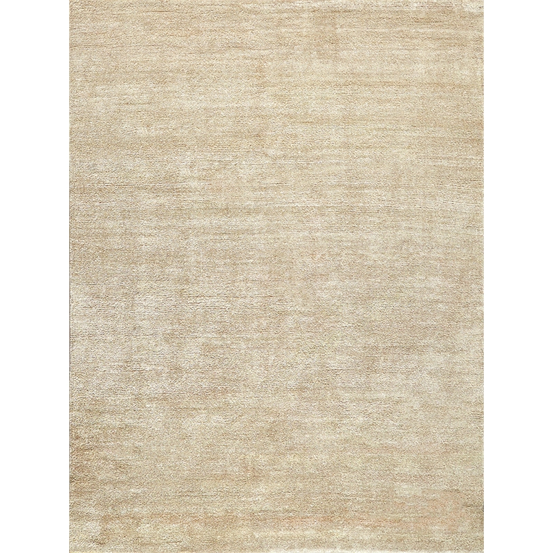 Plush Hand-Knotted Bamboo Silk/Mohair Gold 10'x14' Area Rug