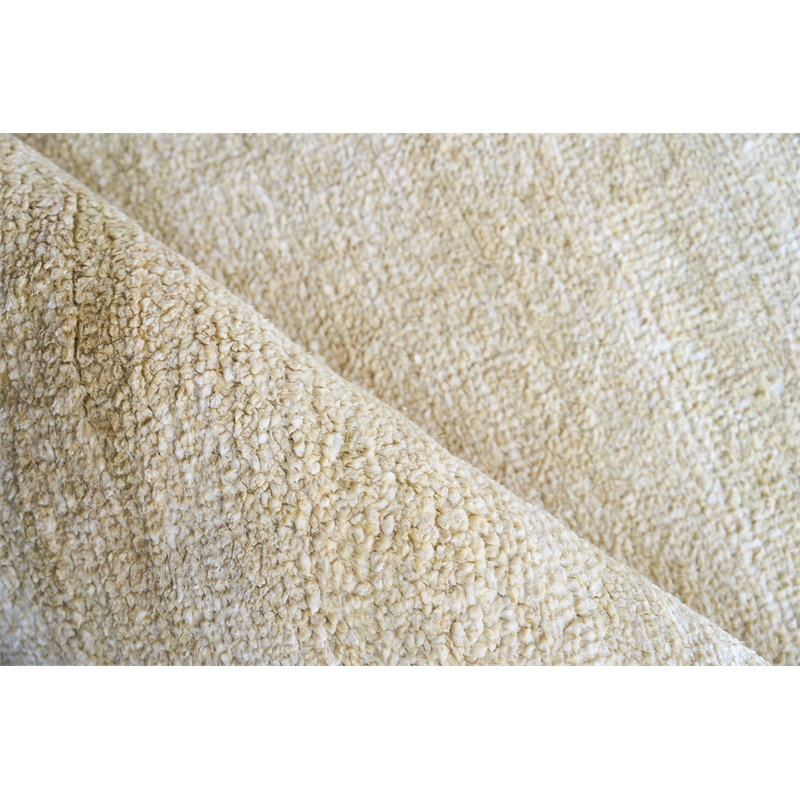 Plush Hand-Knotted Bamboo Silk/Mohair Gold 2'x3' Area Rug