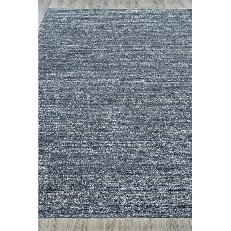 Plush Hand-Knotted Bamboo Silk/Wool Charcoal 2'x3' Area Rug