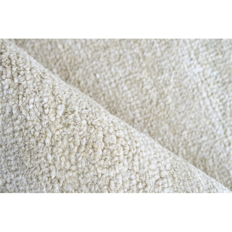 Plush Hand-Knotted Bamboo Silk/Wool White 12'x15' Area Rug