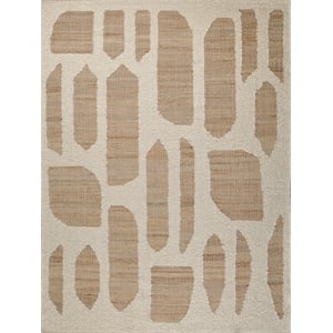 Pompano Flatweave Wool/Jute Ivory/Beige 6'x9' Area Rug