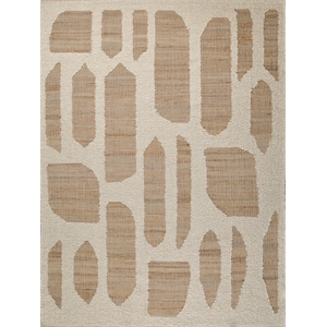 Pompano Flatweave Wool/Jute Ivory/Beige 9'x12' Area Rug