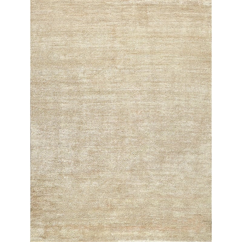 Plush Hand-Knotted Bamboo Silk/Mohair Gold 8'x10' Area Rug