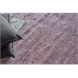 Plush Hand-Knotted Bamboo Silk/Mohair Deep Mauve 2'x3' Area Rug