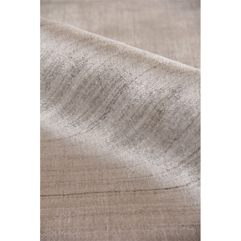 Purity Handloomed Bamboo Silk Silver 12'x15' Area Rug
