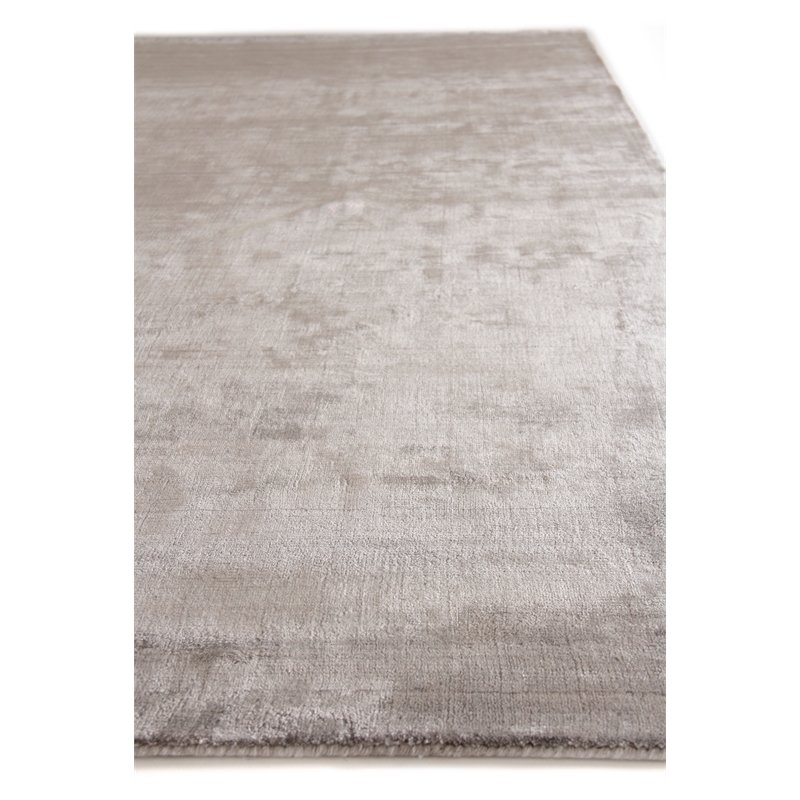 Purity Handloomed Bamboo Silk Silver 6'x9' Area Rug