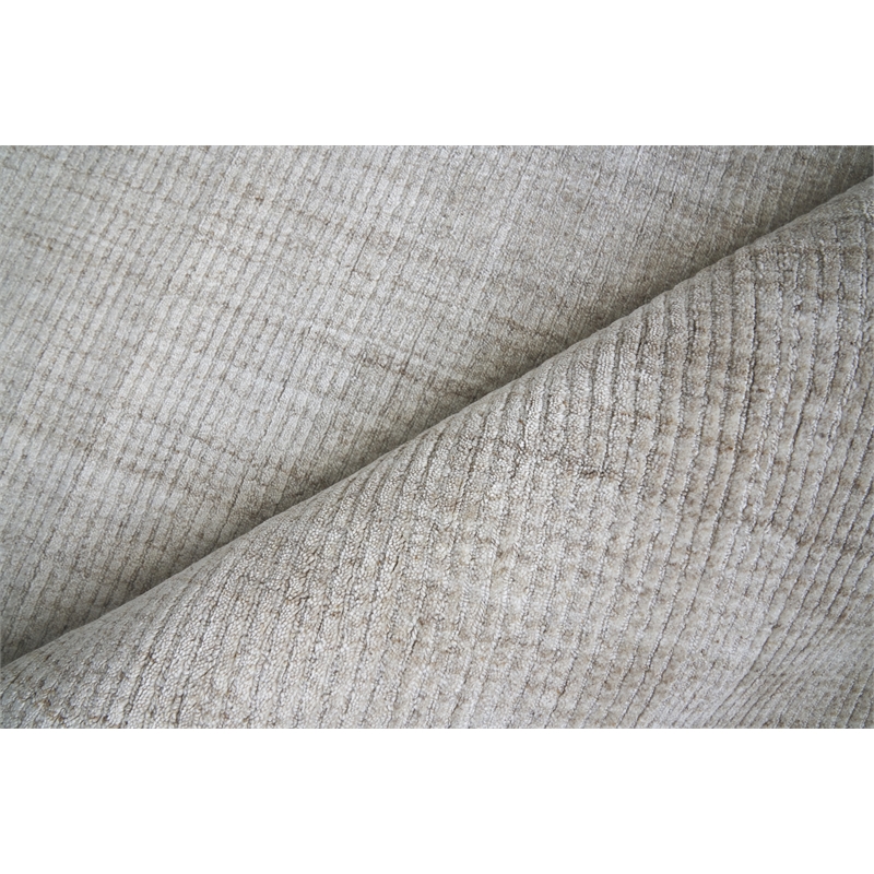 Robin Handloomed Bamboo Silk/Wool Light Beige 8'x10' Area Rug
