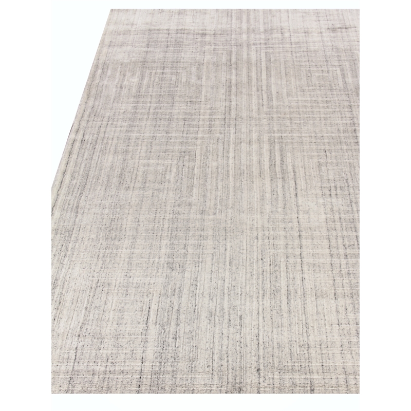 Robin Embossed Handloomed Bamboo Silk/Wool White 12'x15' Area Rug