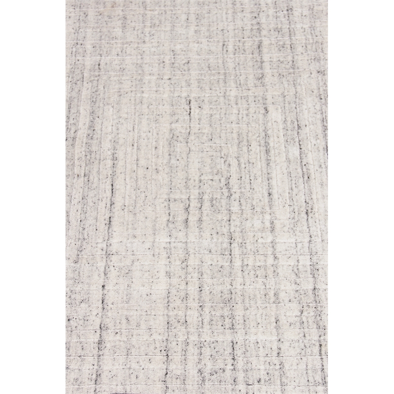 Robin Embossed Handloomed Bamboo Silk/Wool White 12'x15' Area Rug