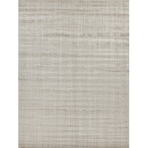 Robin Stripe Handloomed Bamboo Silk/Wool Light Khaki 8'x10' Area Rug