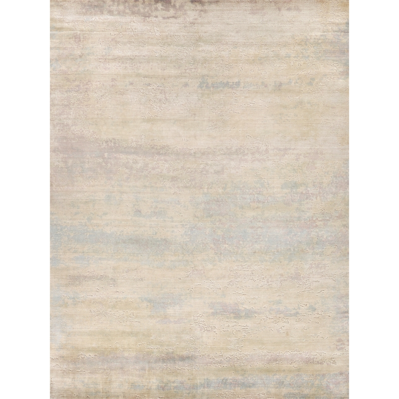 Reflections Handloomed Bamboo Silk Ivory/Soft Green 9'x12' Area Rug