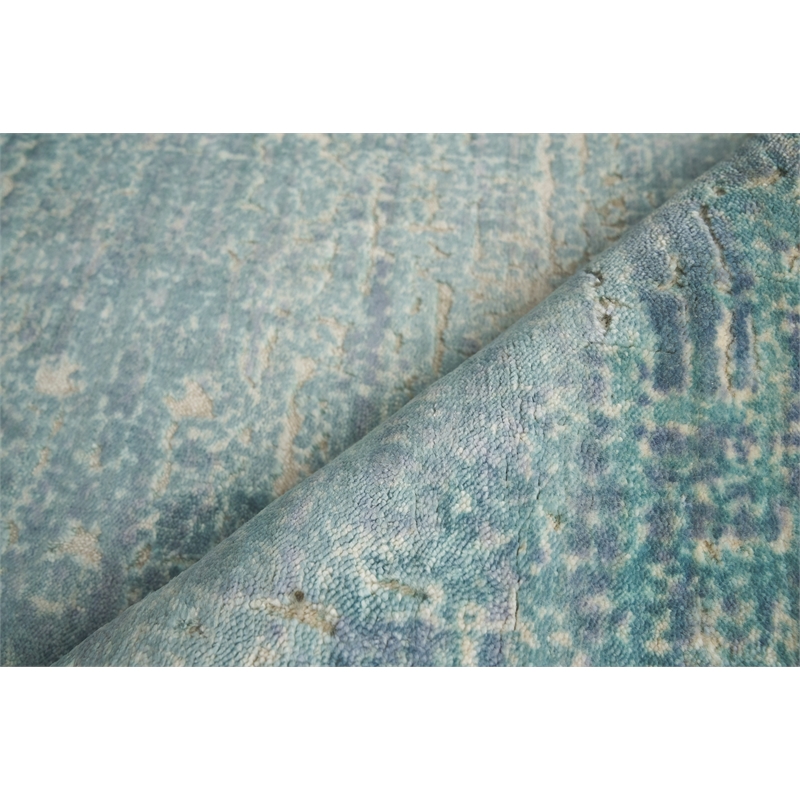Reflections Handloomed Bamboo Silk Teal 6'x9' Area Rug