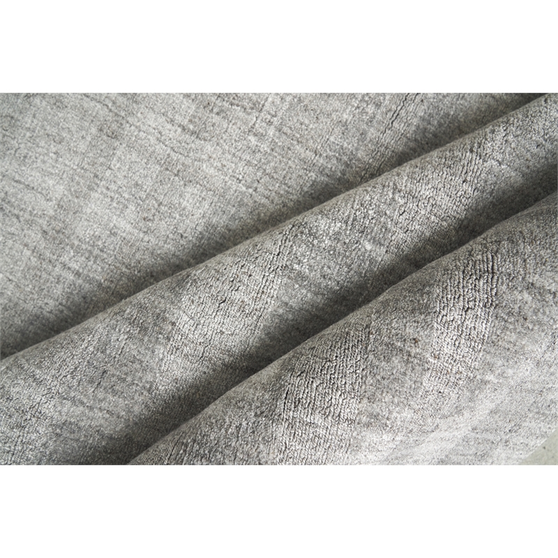 Robin Stripe Handloomed Bamboo Silk/Wool Gray 13'6