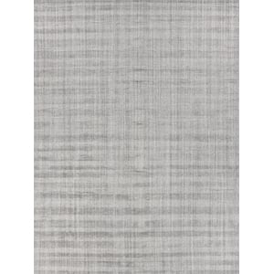 Robin Stripe Handloomed Bamboo Silk/Wool Gray 2'x3' Area Rug