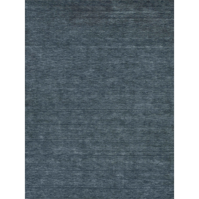 Roche Handloomed New Zealand Wool Dark Blue 8'x10' Area Rug