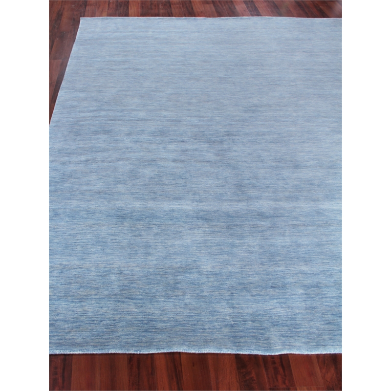 Roche Handloomed New Zealand Wool Light Blue 6'x9' Area Rug