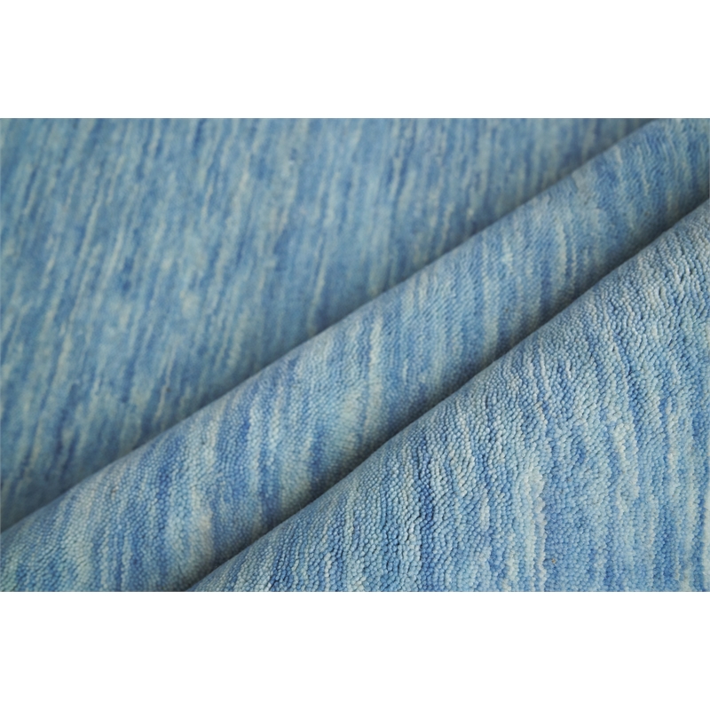 Roche Handloomed New Zealand Wool Light Blue 6'x9' Area Rug