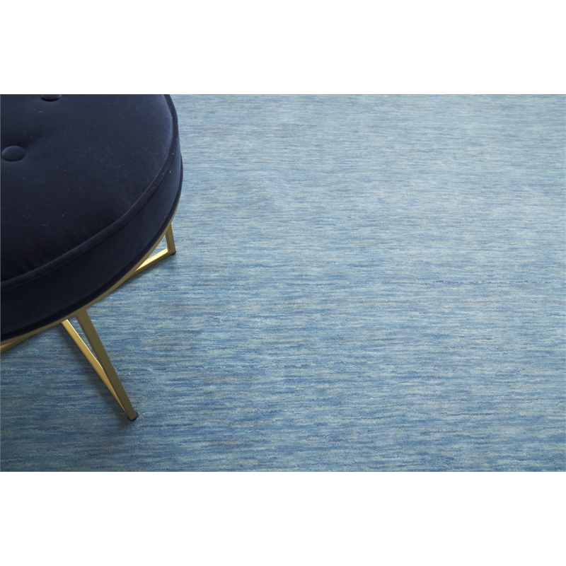 Roche Handloomed New Zealand Wool Light Blue 6'x9' Area Rug