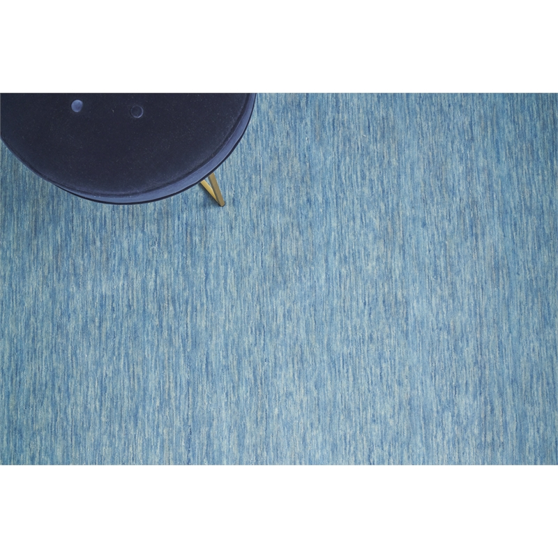 Roche Handloomed New Zealand Wool Light Blue 6'x9' Area Rug