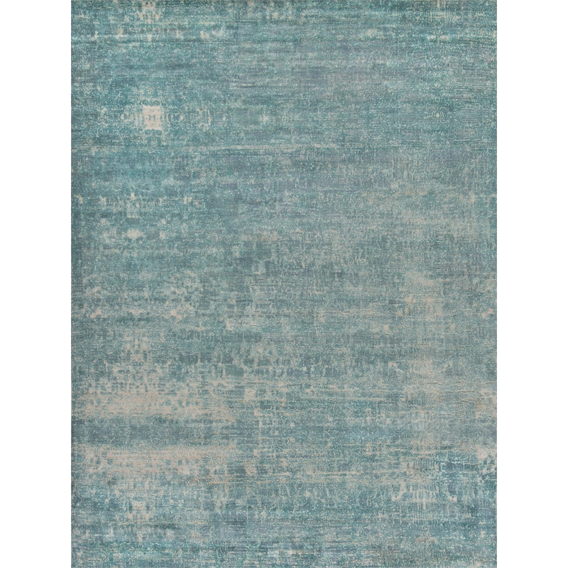 Reflections Handloomed Bamboo Silk Teal 9'x12' Area Rug