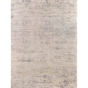 Reflections Handloomed Bamboo Silk Silver/Gray/Yellow 8'x10' Area Rug