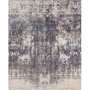 Reflections Handloomed Bamboo Silk Blue/Multi 6'x9' Area Rug