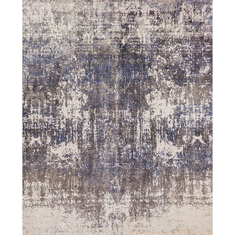 Reflections Handloomed Bamboo Silk Blue/Multi 8'x10' Area Rug