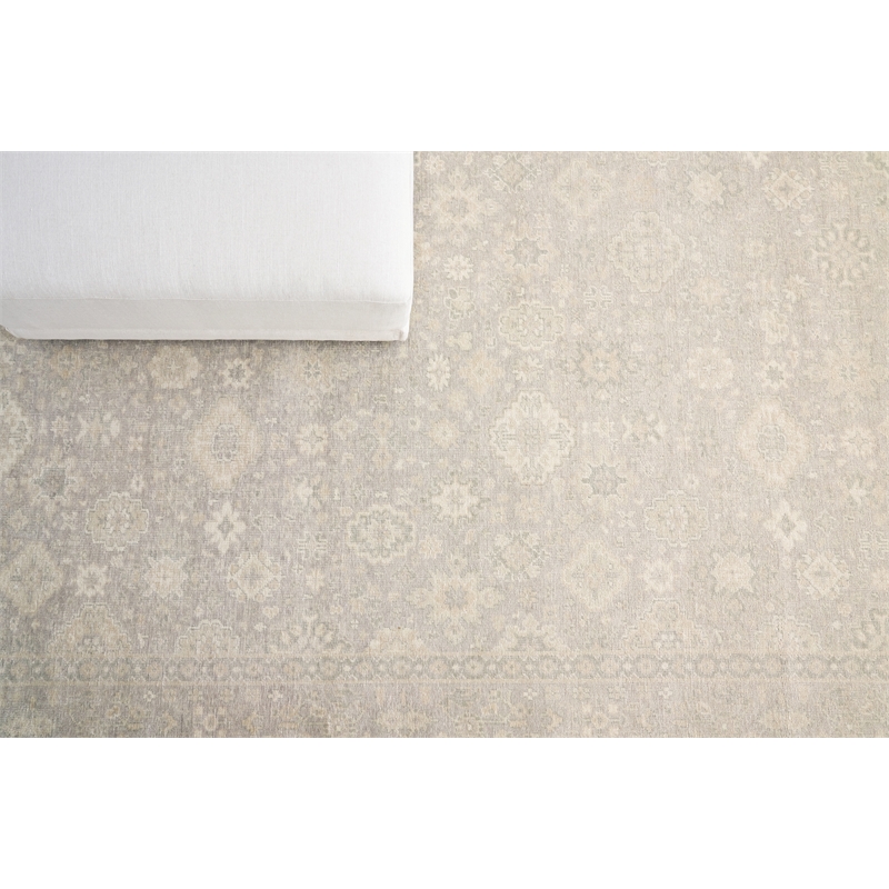 Restoration Hand-Knotted New Zealand Wool Beige 10'x14' Area Rug