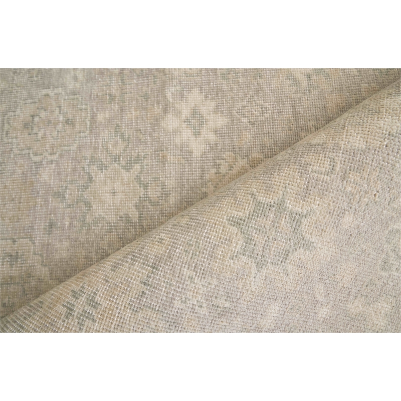 Restoration Hand-Knotted New Zealand Wool Beige 8'x10' Area Rug