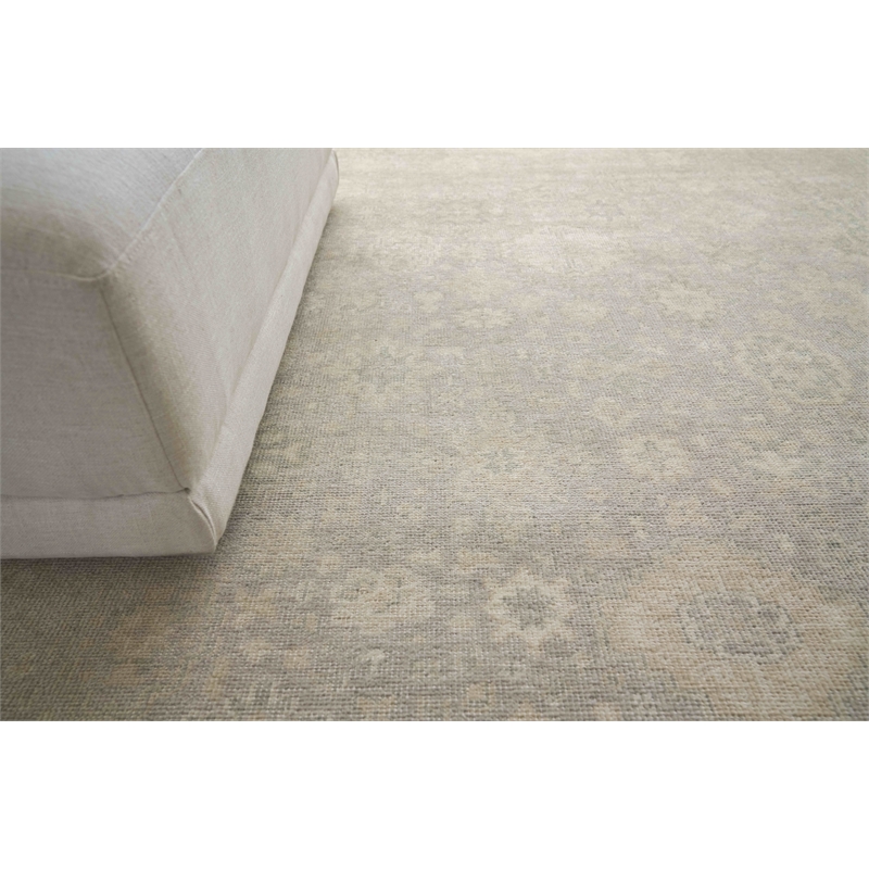 Restoration Hand-Knotted New Zealand Wool Beige 8'x10' Area Rug