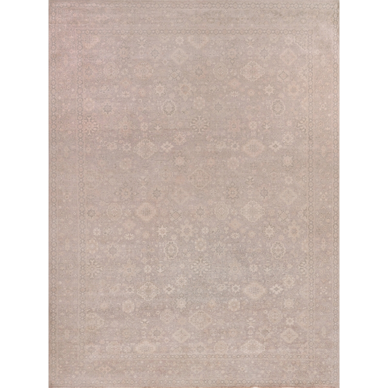 Restoration Hand-Knotted New Zealand Wool Beige 8'x10' Area Rug