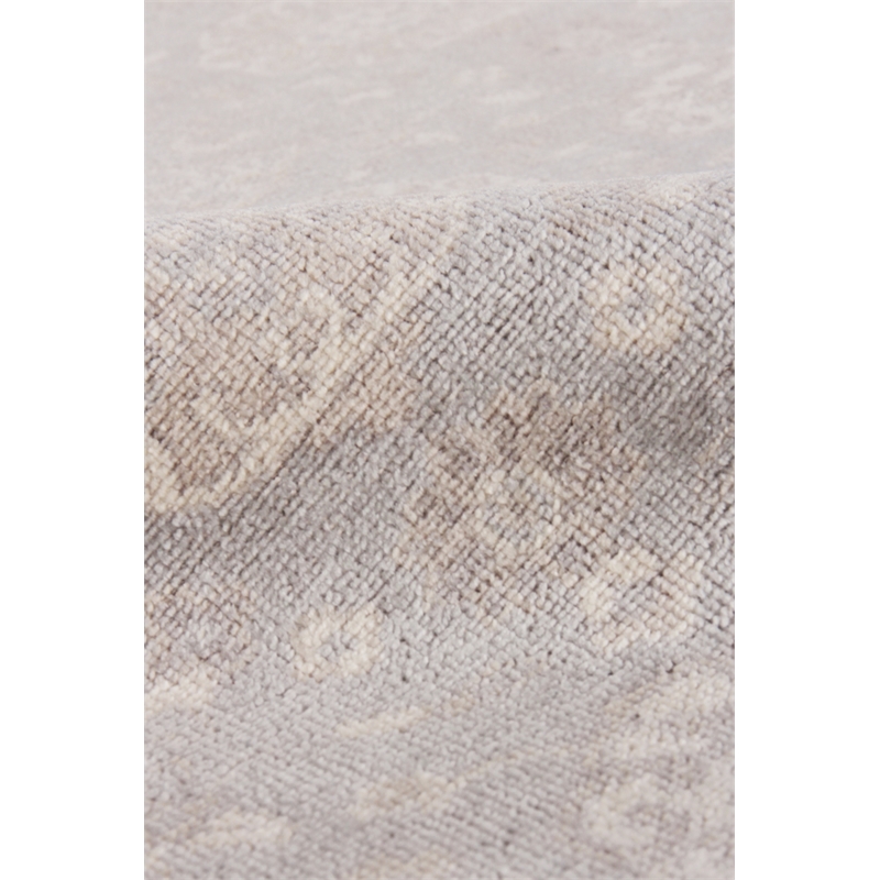 Restoration Hand-Knotted New Zealand Wool Light Blue 4'x6' Area Rug